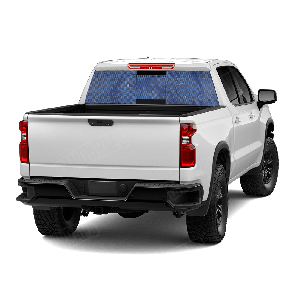 Realtree Aspect Royal Blue Rear Window Graphic