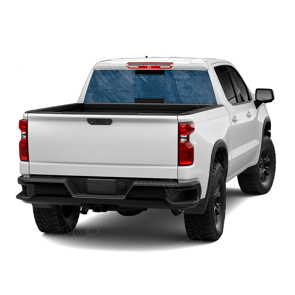 Realtree Fishing Blue Rear Window Graphic