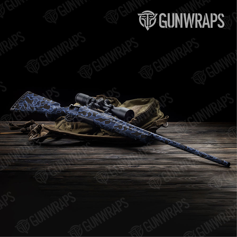 Old School Duck Blue Midnight Rifle Gun Skin Vinyl Wraps