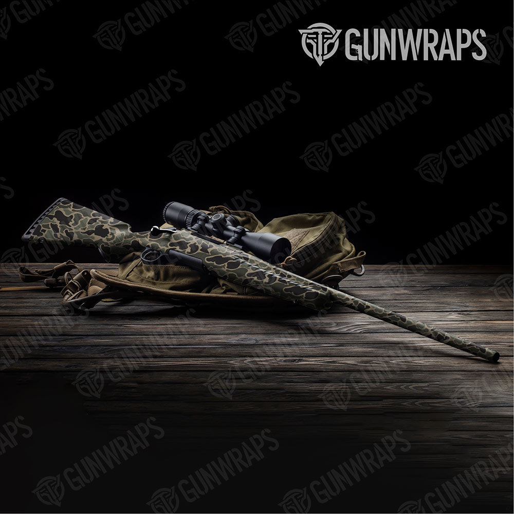 Old School Duck Militant Green Rifle Gun Skin Vinyl Wraps