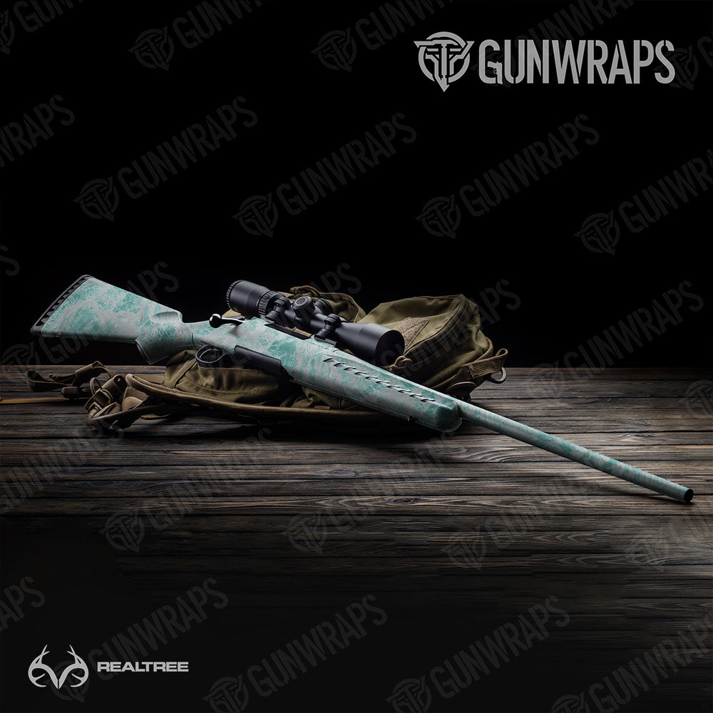 Rifle Realtree Aspect Ice Water Camo Gun Skin Vinyl Wrap