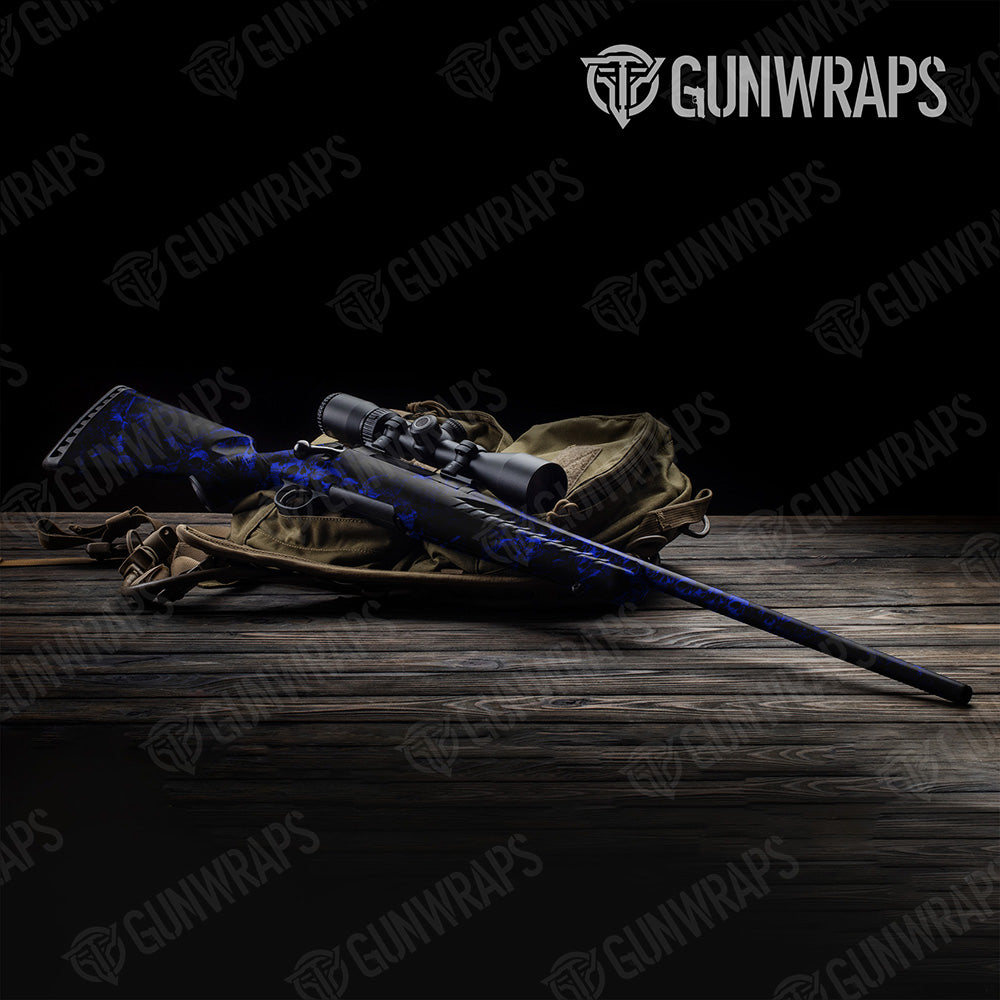 Skull Blue Rifle Gun Skin Vinyl Wraps