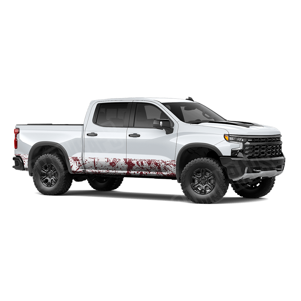 Bloodbath White Rocker Panel Vinyl Wrap