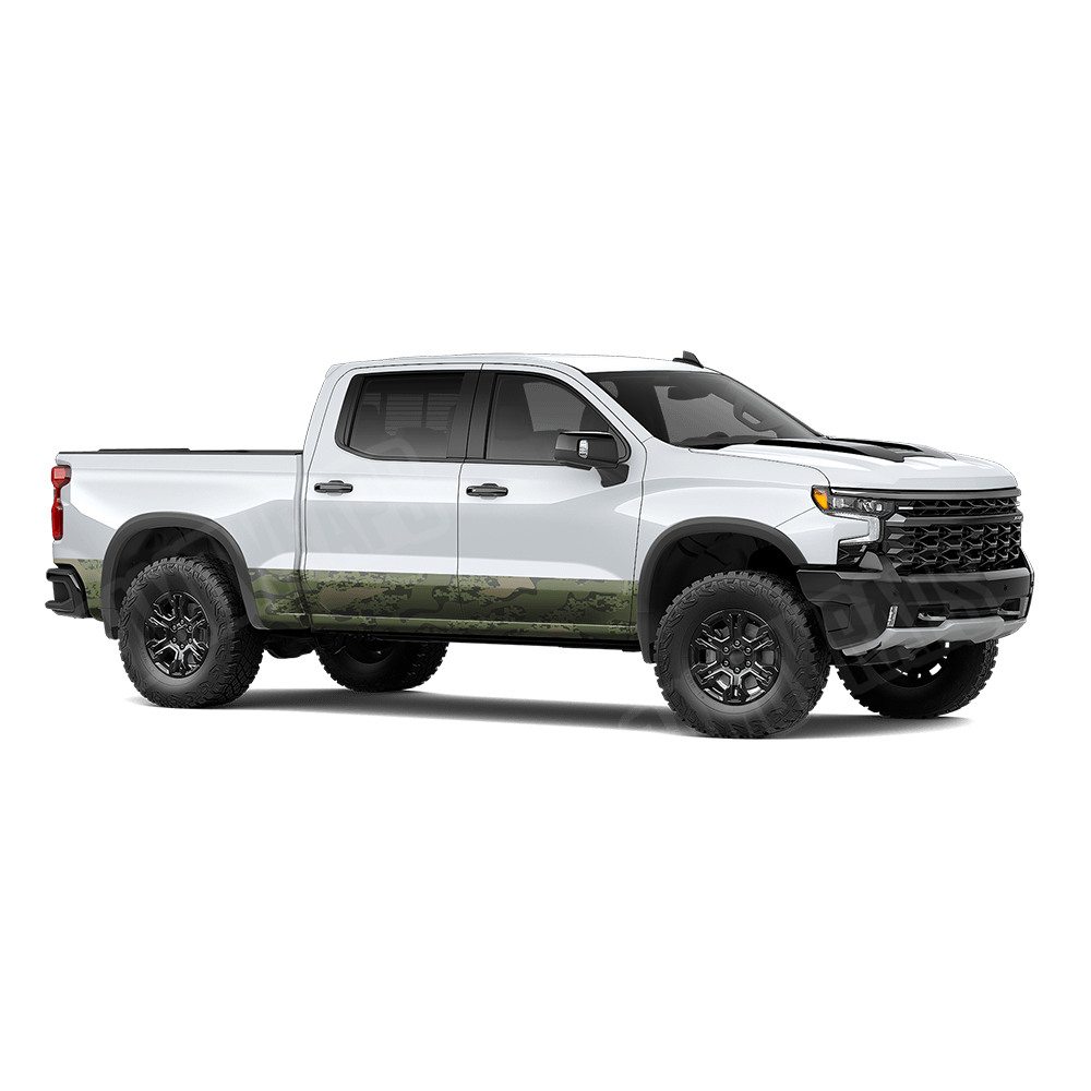Compound Army Green Rocker Panel Camo Vinyl Wrap