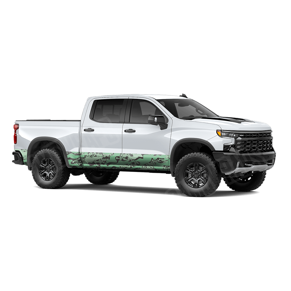 Compound Mint Chocolate Chip Rocker Panel Camo Vinyl Wrap