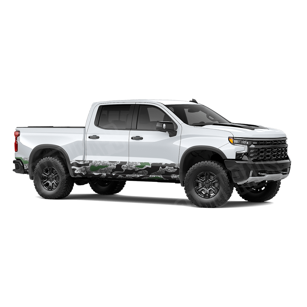 Compound Urban Green Rocker Panel Camo Vinyl Wrap