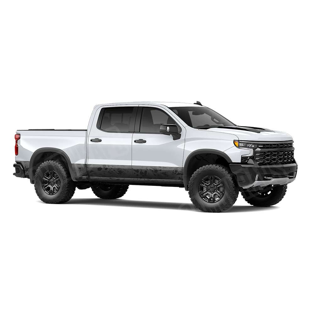 Crystal Elite Black Rocker Panel Camo Vinyl Wrap