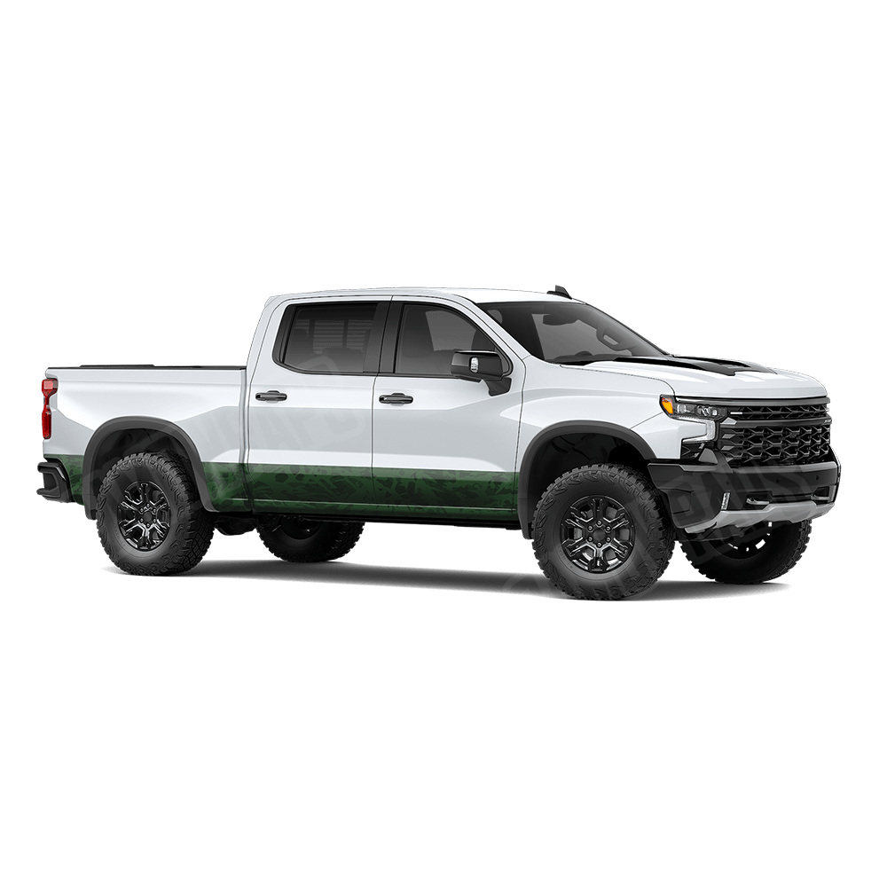 Crystal Elite Green Rocker Panel Camo Vinyl Wrap
