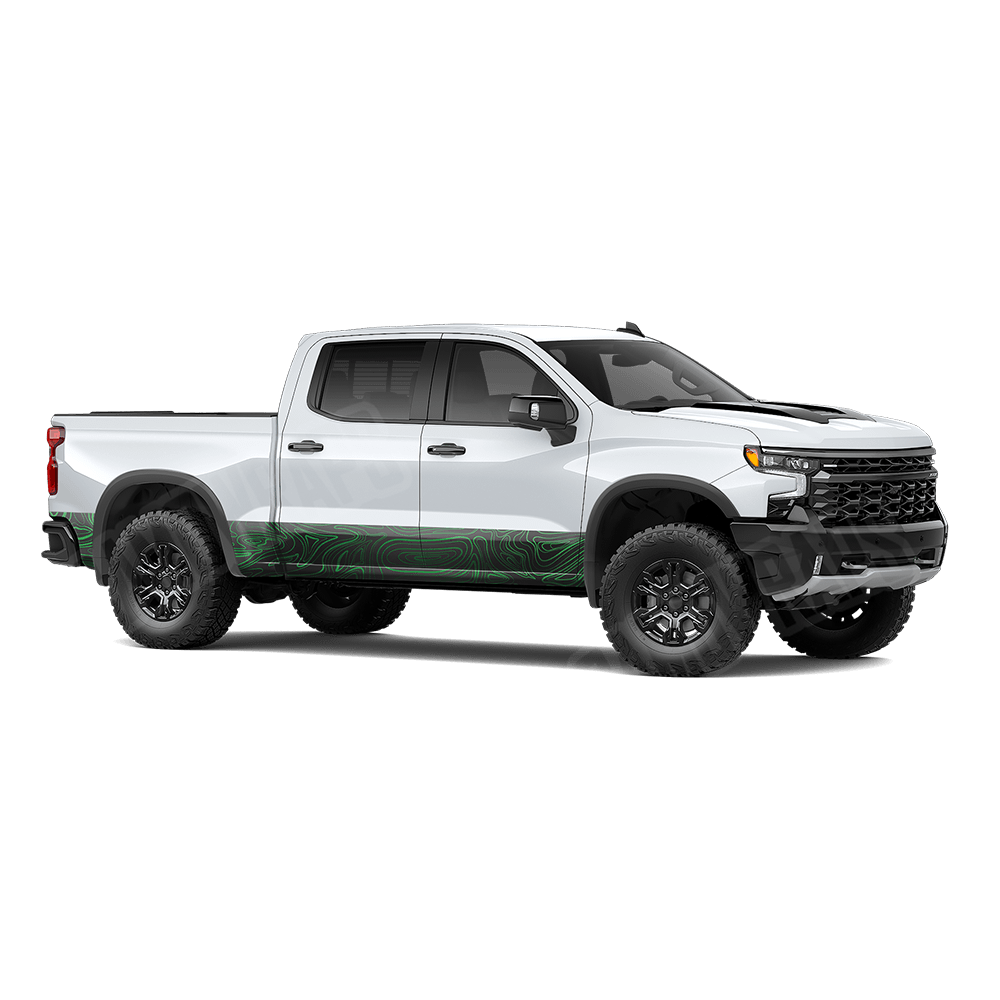 Damascus Green Rocker Panel Camo Vinyl Wrap