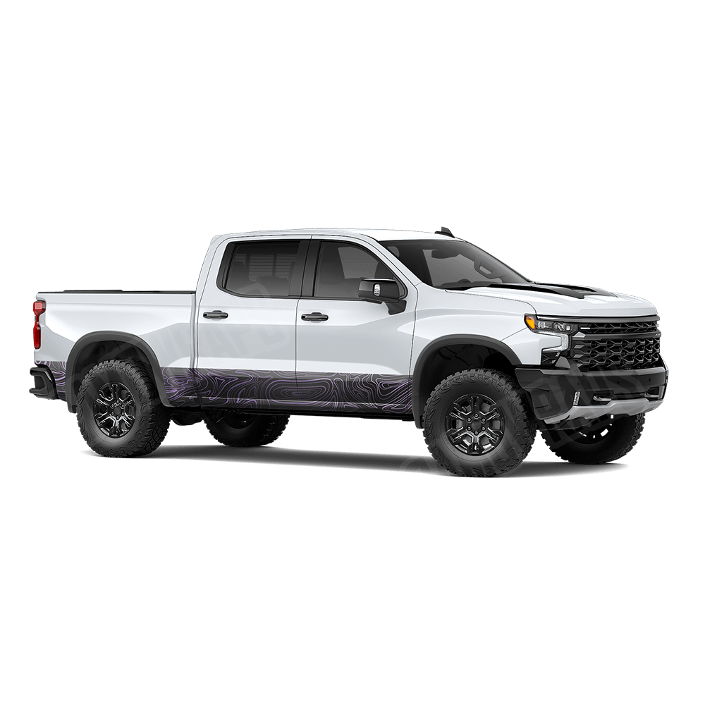 Damascus Purple Rocker Panel Camo Vinyl Wrap