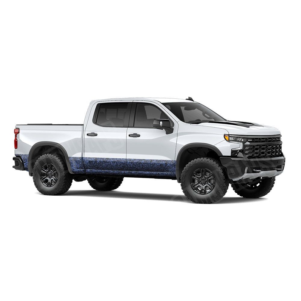 Digital Blue Midnight Rocker Panel Camo Vinyl Wrap