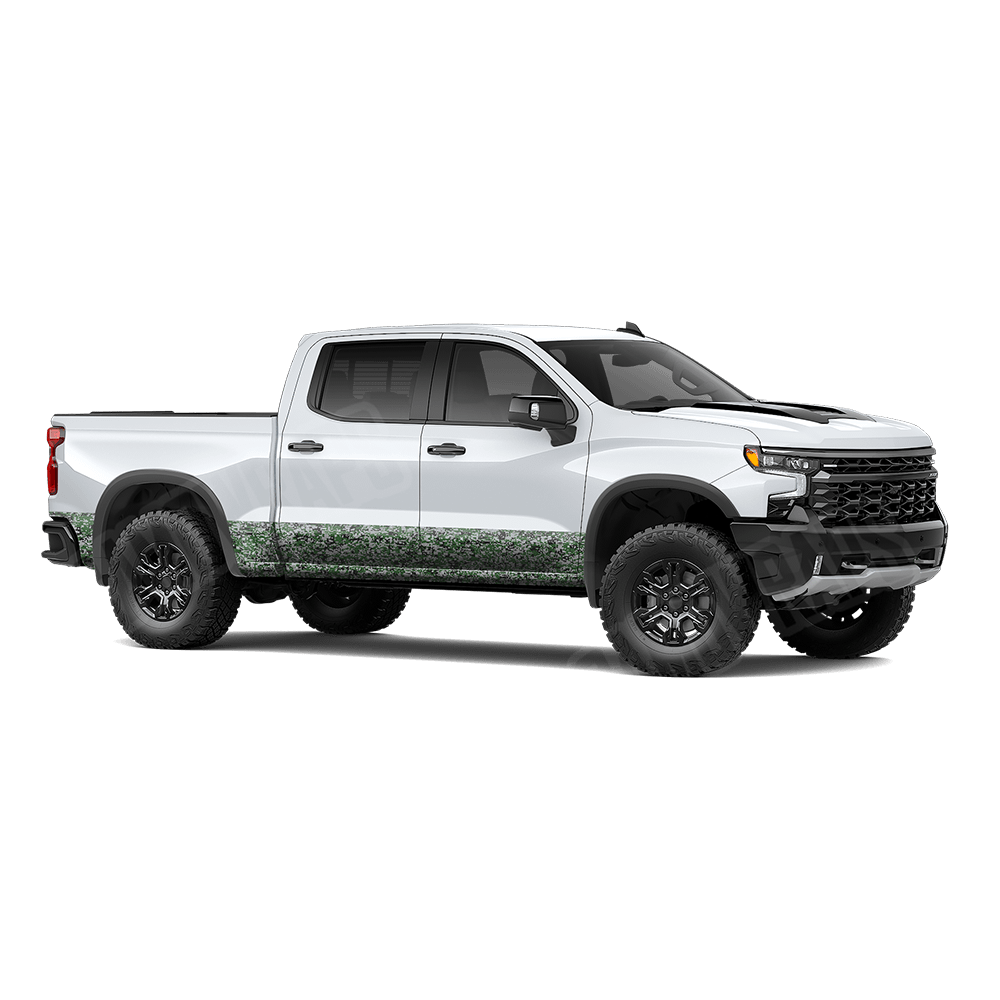 Digital Green Tiger Rocker Panel Camo Vinyl Wrap