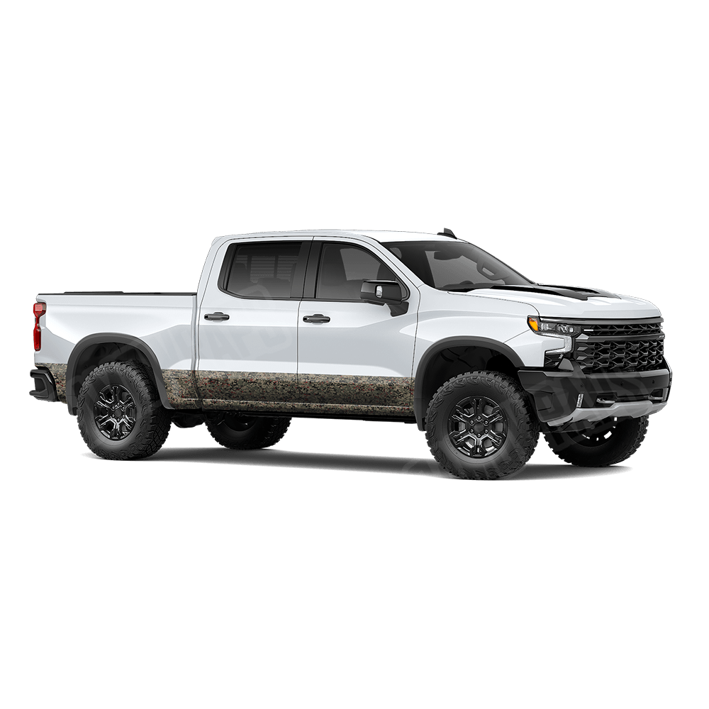 Digital Militant Red Rocker Panel Camo Vinyl Wrap