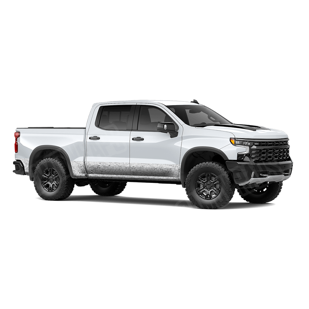 Digital Snow Rocker Panel Camo Vinyl Wrap