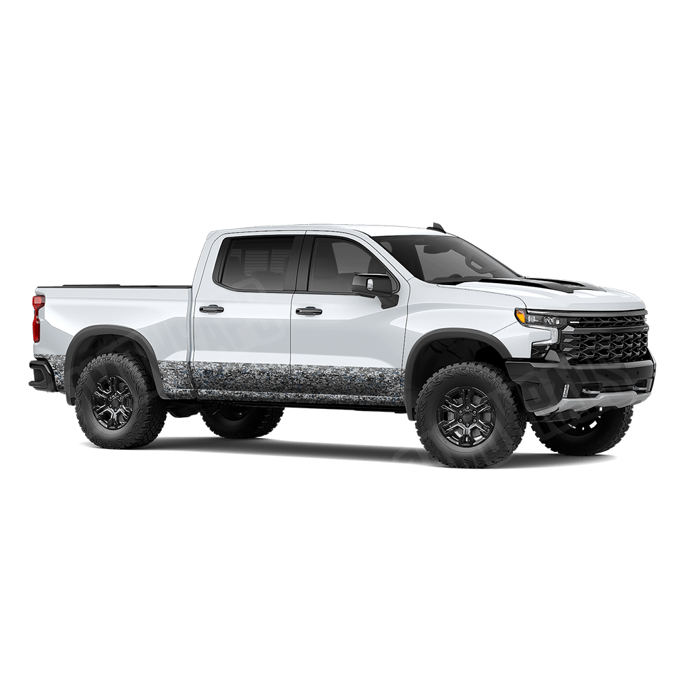Digital Urban Blue Rocker Panel Camo Vinyl Wrap