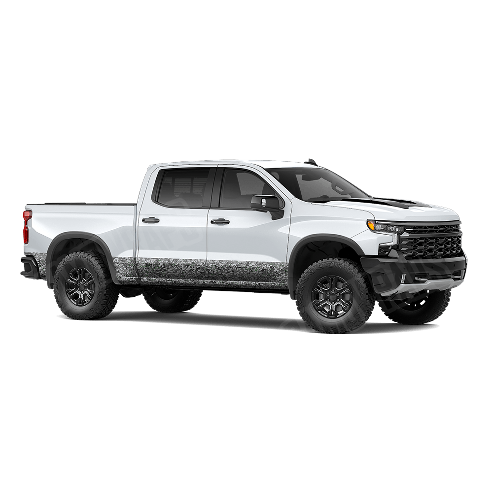 Digital Urban Green Rocker Panel Camo Vinyl Wrap