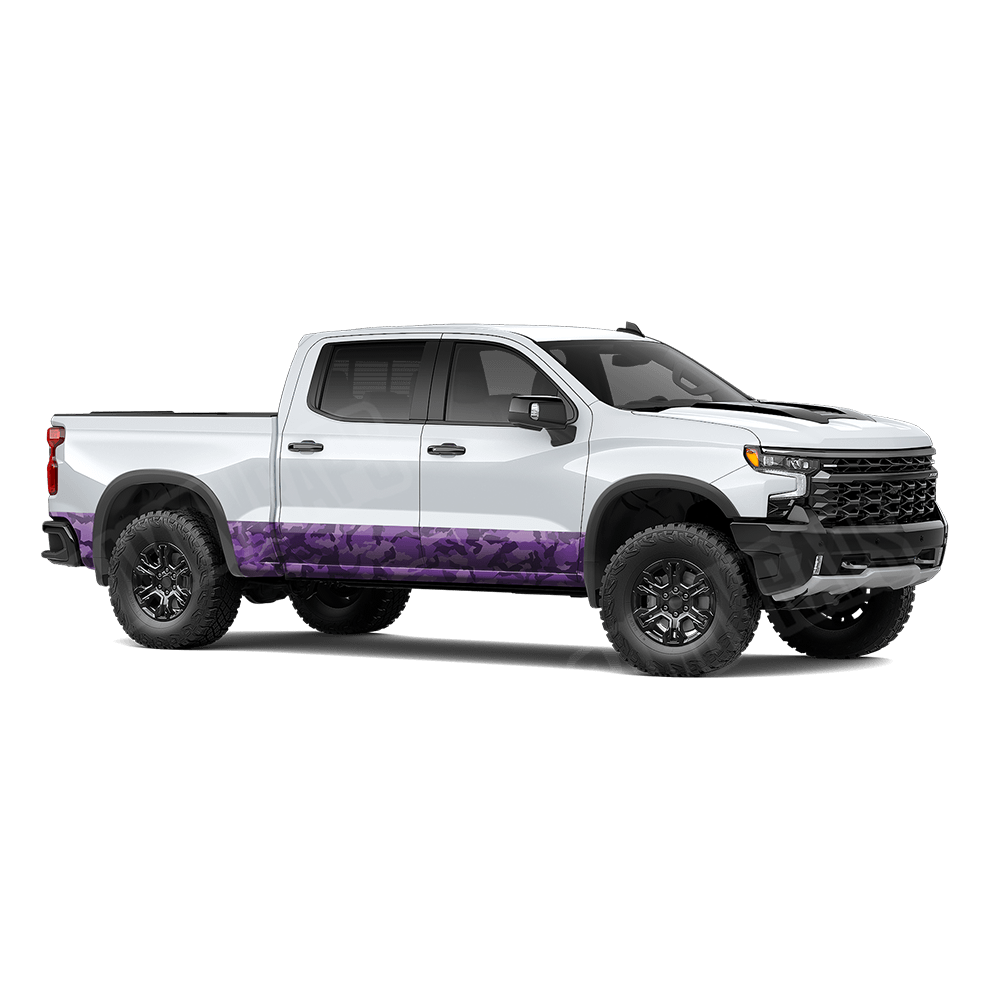 Erratic Elite Purple Rocker Panel Camo Vinyl Wrap