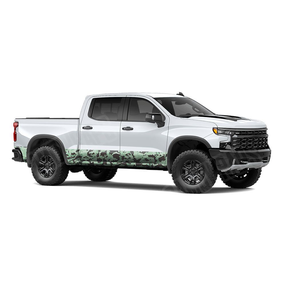 Erratic Mint Chocolate Chip Rocker Panel Camo Vinyl Wrap