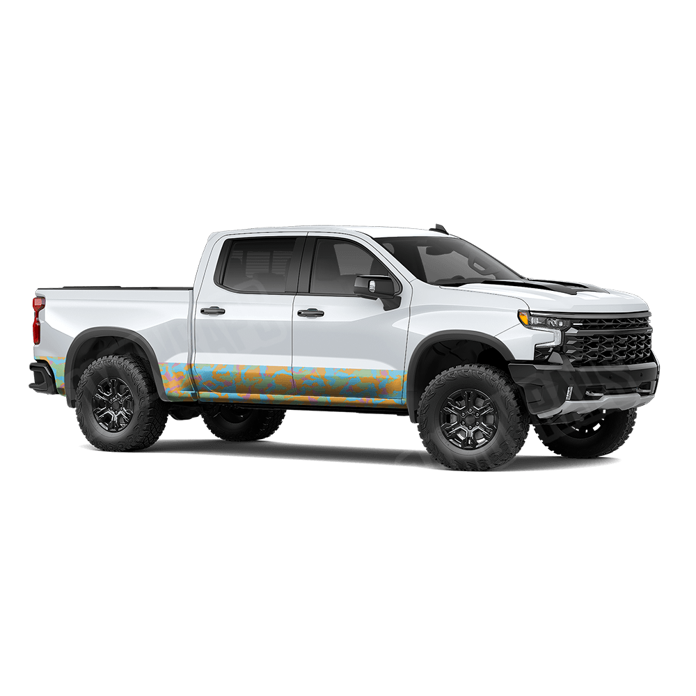 Erratic Sherbert Rocker Panel Camo Vinyl Wrap