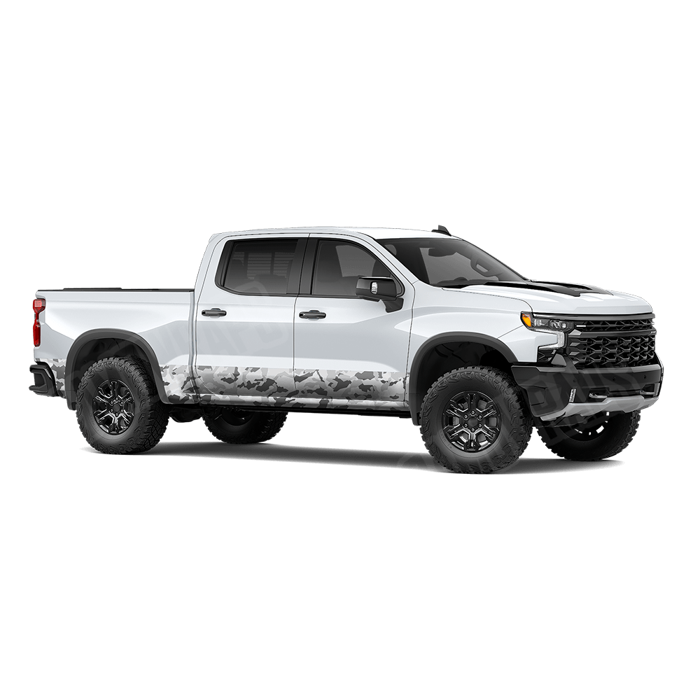 Erratic Snow Rocker Panel Camo Vinyl Wrap