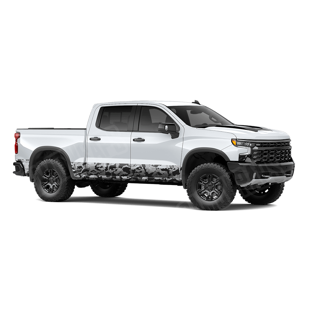 Erratic Urban Night Rocker Panel Camo Vinyl Wrap
