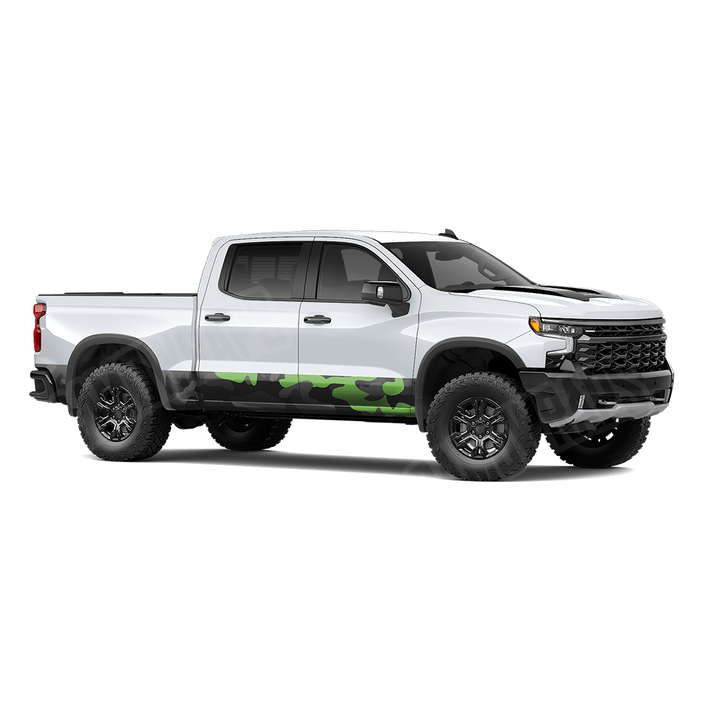 Jumbo Classic Metro Green Rocker Panel Camo Vinyl Wrap