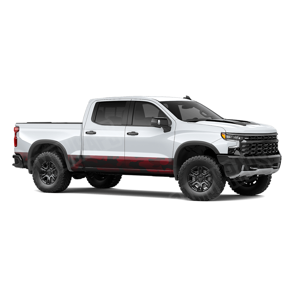 Jumbo Classic Vampire Red Rocker Panel Camo Vinyl Wrap