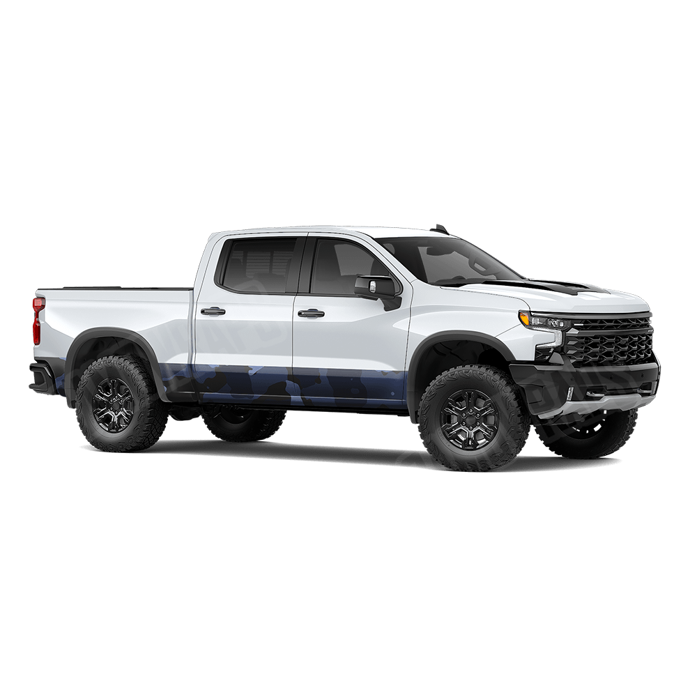 Jumbo Cumulus Blue Midnight Rocker Panel Camo Vinyl Wrap