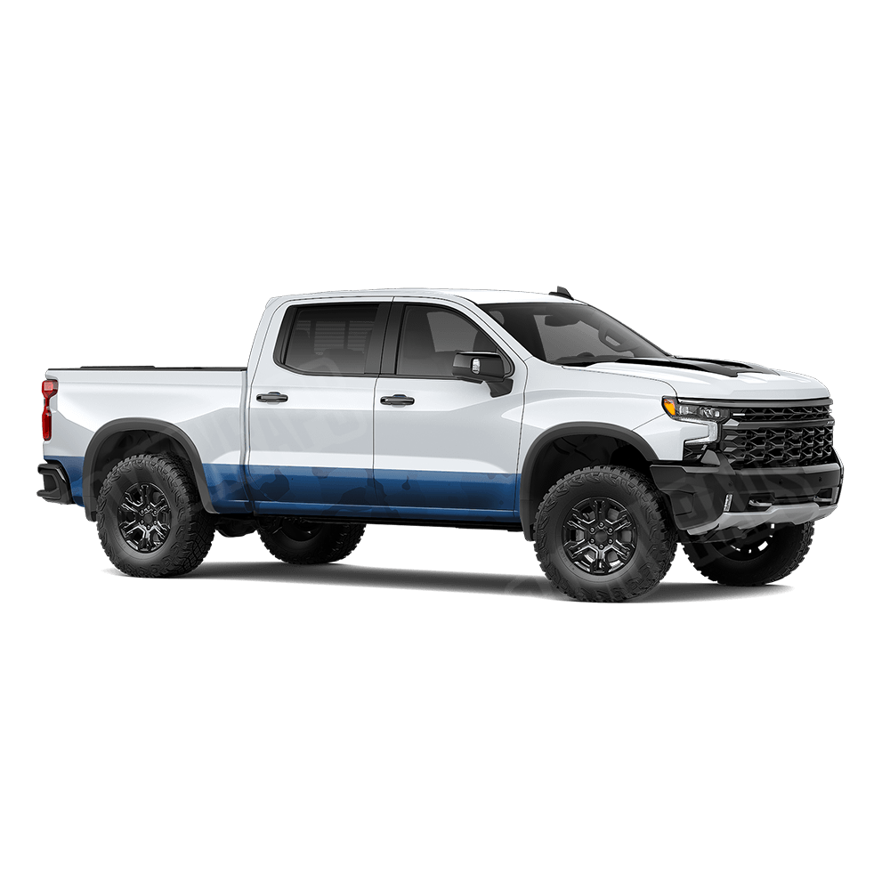 Jumbo Cumulus Elite Blue Rocker Panel Camo Vinyl Wrap