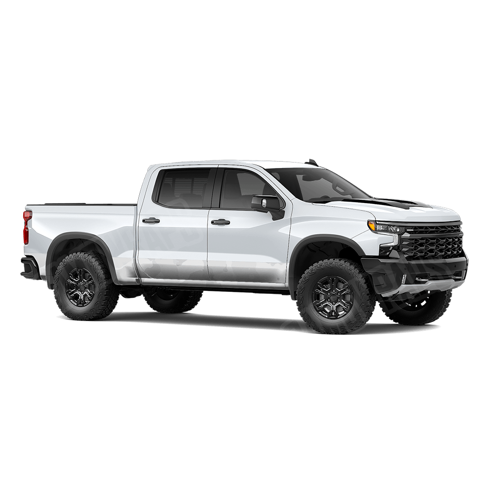 Jumbo Cumulus Elite White Rocker Panel Camo Vinyl Wrap