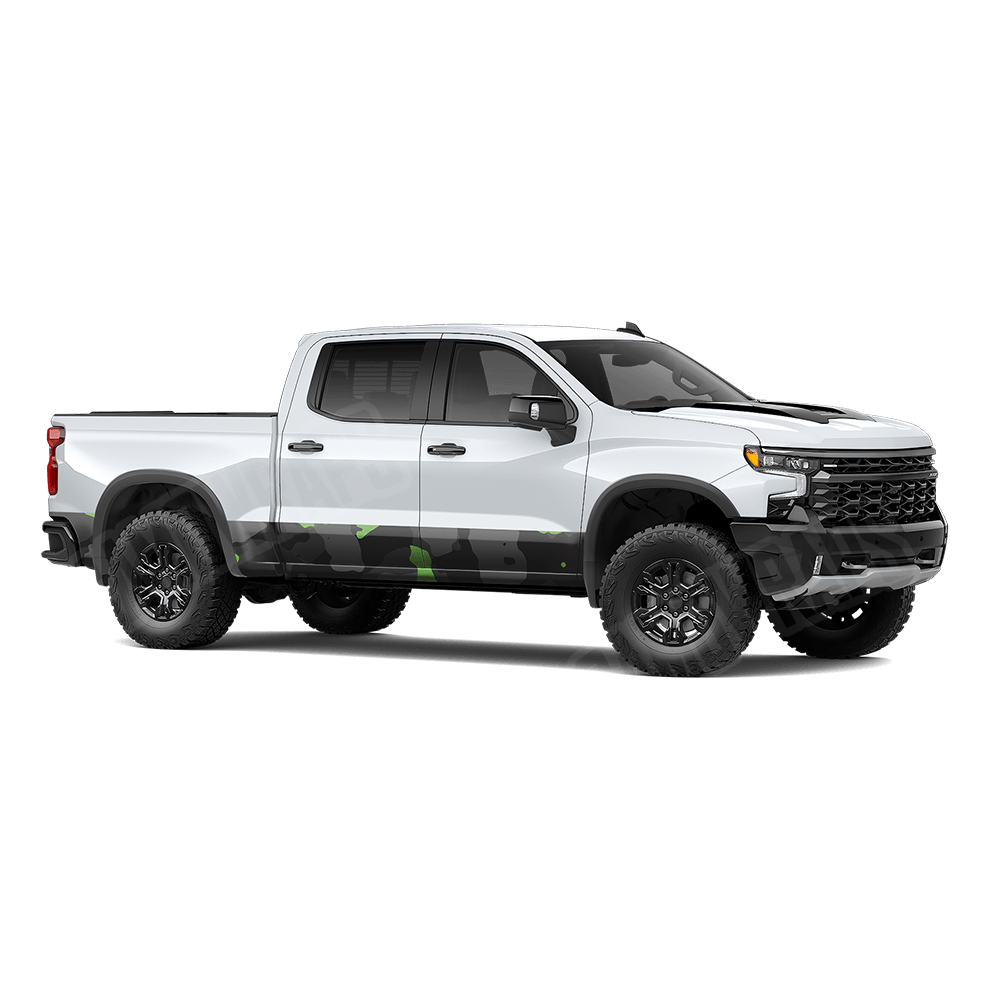 Jumbo Cumulus Metro Green Rocker Panel Camo Vinyl Wrap