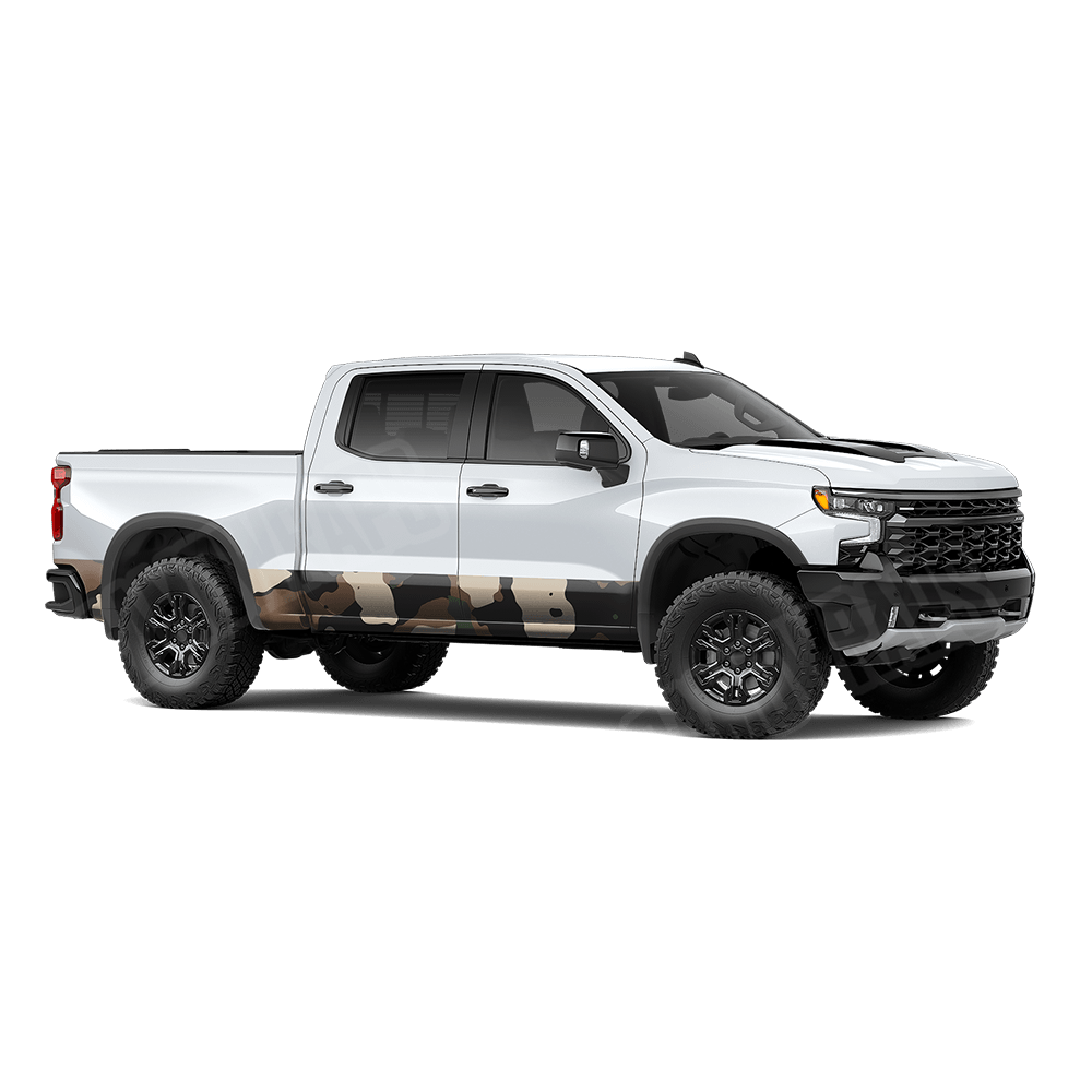 Jumbo Cumulus Woodland Rocker Panel Camo Vinyl Wrap