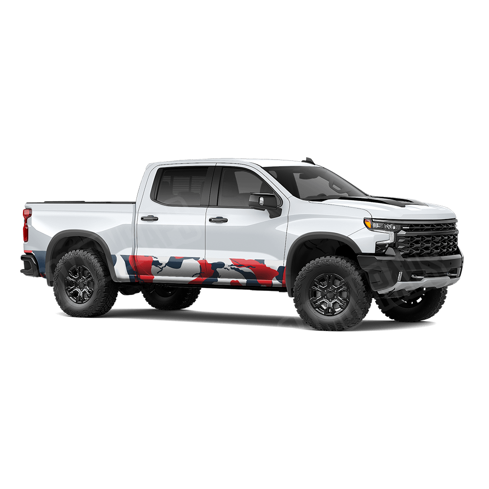 Jumbo Ragged America Rocker Panel Camo Vinyl Wrap