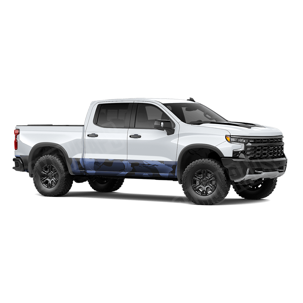 Jumbo Ragged Blue Midnight Rocker Panel Camo Vinyl Wrap