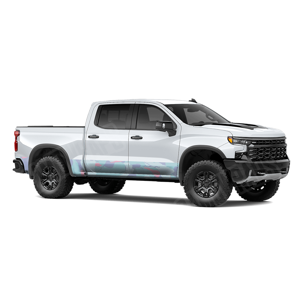 Jumbo Ragged Cotton Candy Rocker Panel Camo Vinyl Wrap