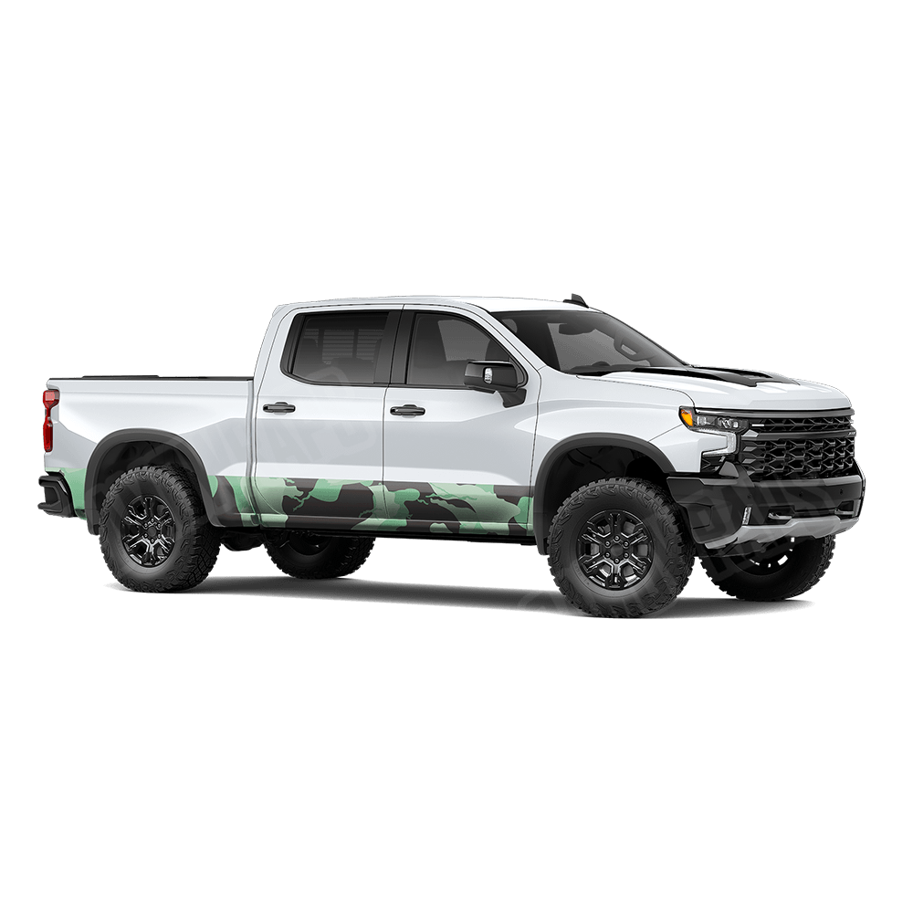 Jumbo Ragged Mint Chocolate Chip Rocker Panel Camo Vinyl Wrap