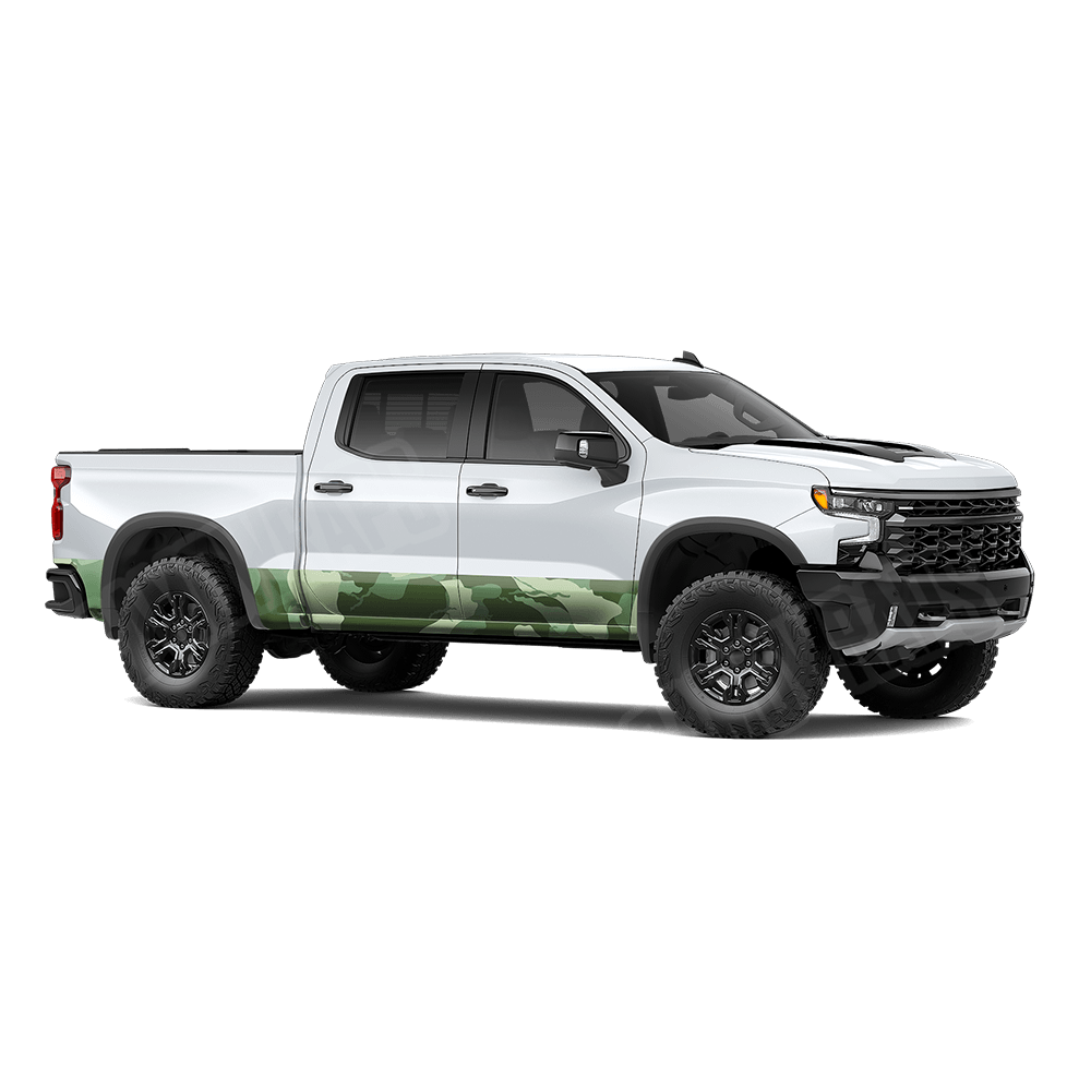 Jumbo Ragged Pistachio Rocker Panel Camo Vinyl Wrap