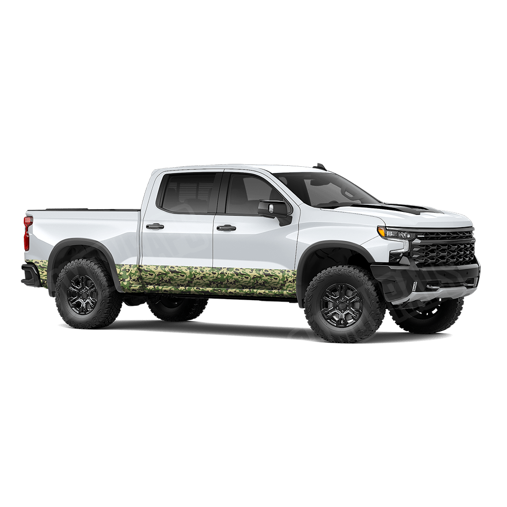 Large Classic Jungle Rocker Panel Camo Vinyl Wrap
