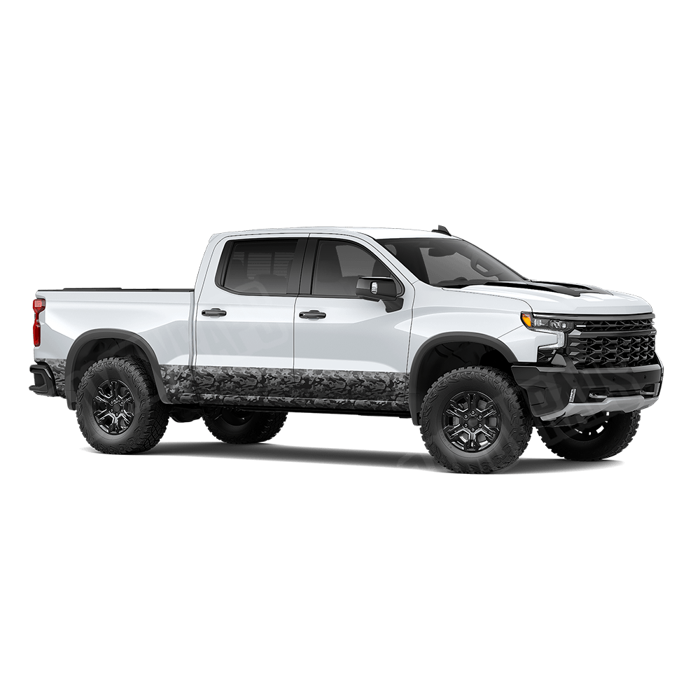 Large Classic Midnight Rocker Panel Camo Vinyl Wrap
