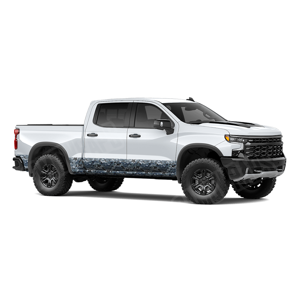 Large Classic Navy Rocker Panel Camo Vinyl Wrap