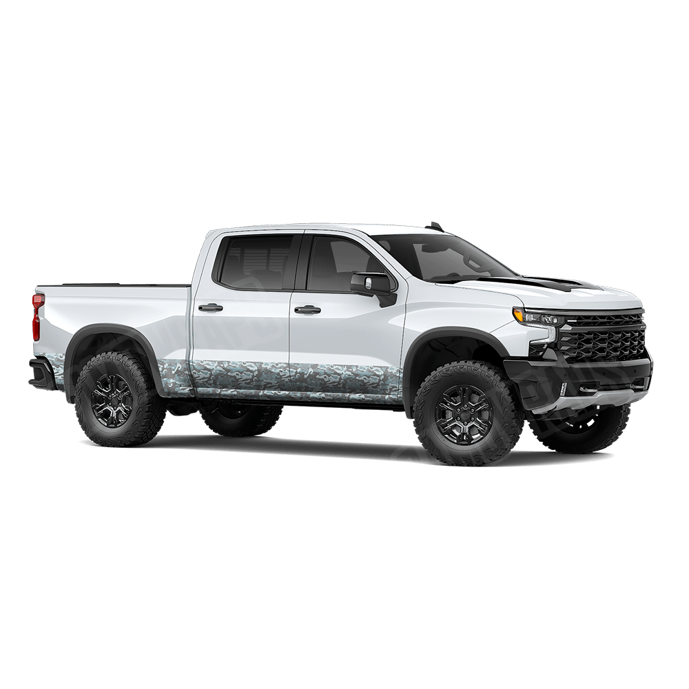 Large Classic Overcast Rocker Panel Camo Vinyl Wrap