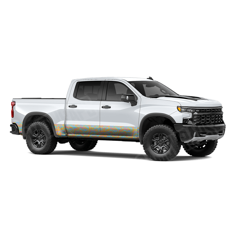 Large Classic Sherbert Rocker Panel Camo Vinyl Wrap