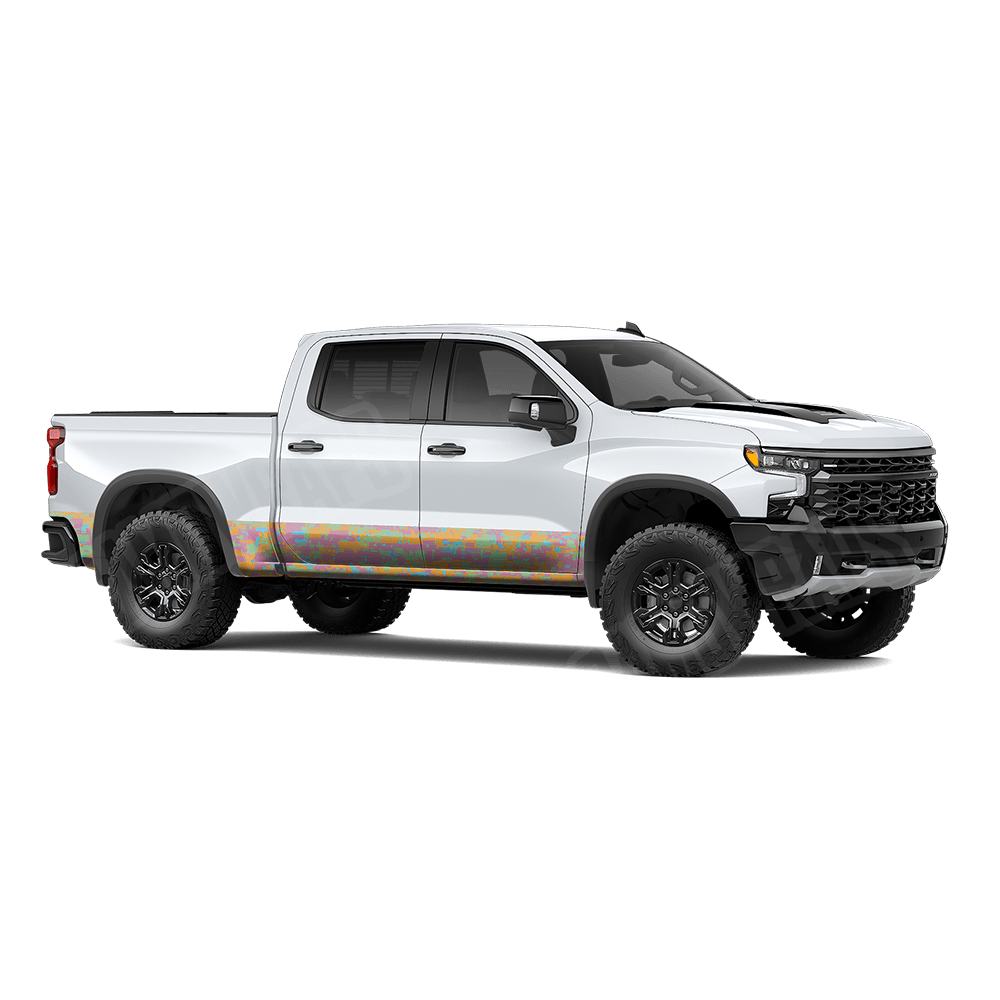 Large Digital Sherbert Rocker Panel Camo Vinyl Wrap