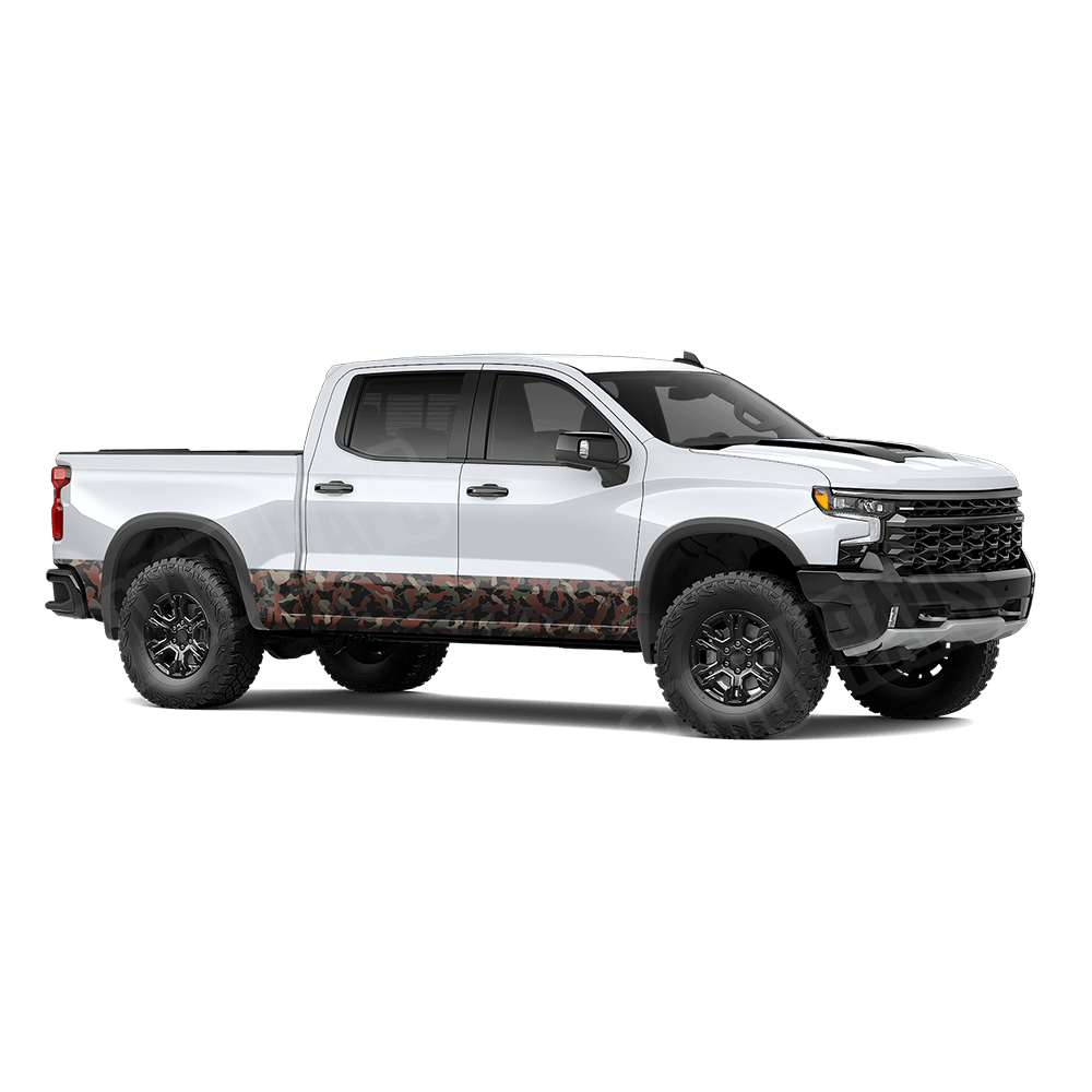 Large Ragged Militant Copper Rocker Panel Camo Vinyl Wrap