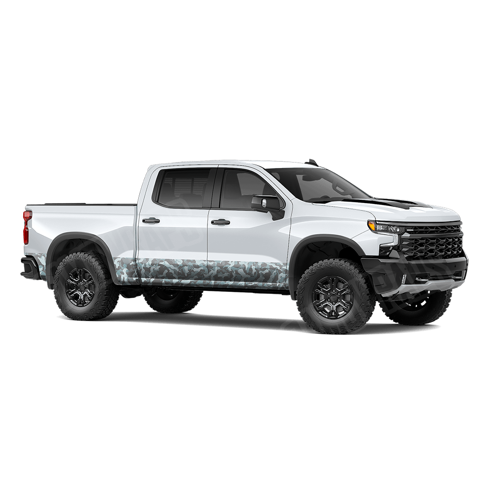 Large Ragged Overcast Rocker Panel Camo Vinyl Wrap