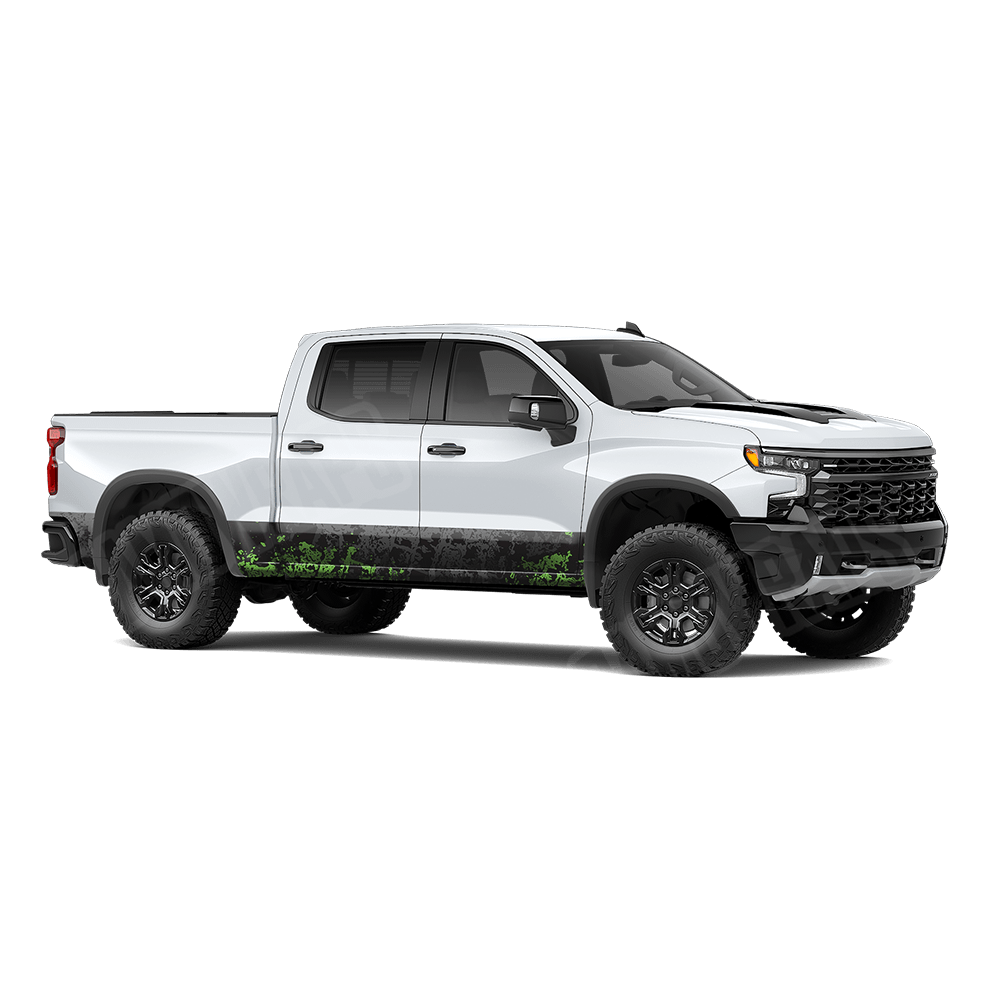 Pasted Metro Green Rocker Panel Camo Vinyl Wrap
