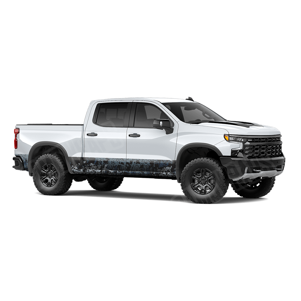 Pasted Navy Rocker Panel Camo Vinyl Wrap