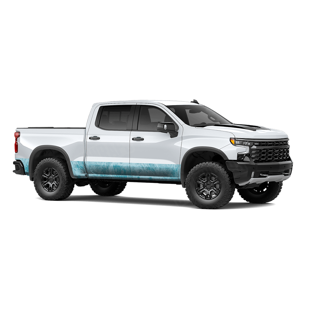 Realtree Aspect Sea Blue Rocker Panel Camo Vinyl Wrap