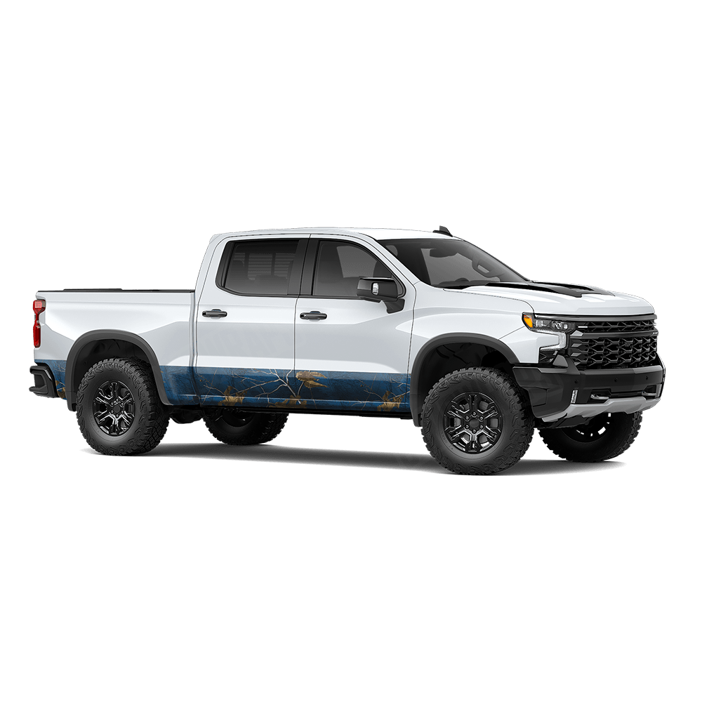Realtree XTRA Colors Blue Rocker Panel Camo Vinyl Wrap
