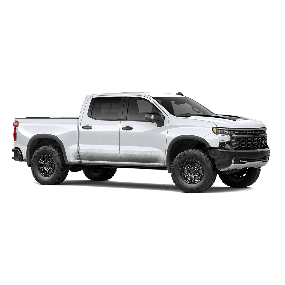 Realtree WAV3 White Rocker Panel Vinyl Wrap